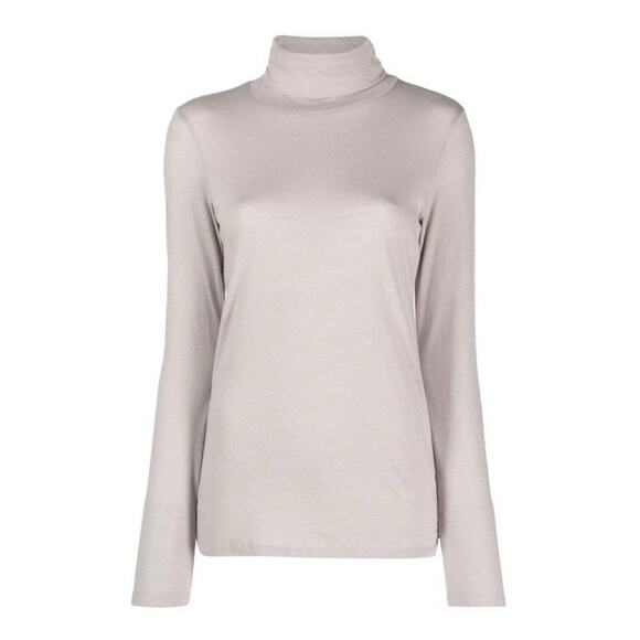 Majestic Filatures NWT Women's Cotton Cashmere Turtleneck in Grey Size 1/XS - Picture 1 of 8